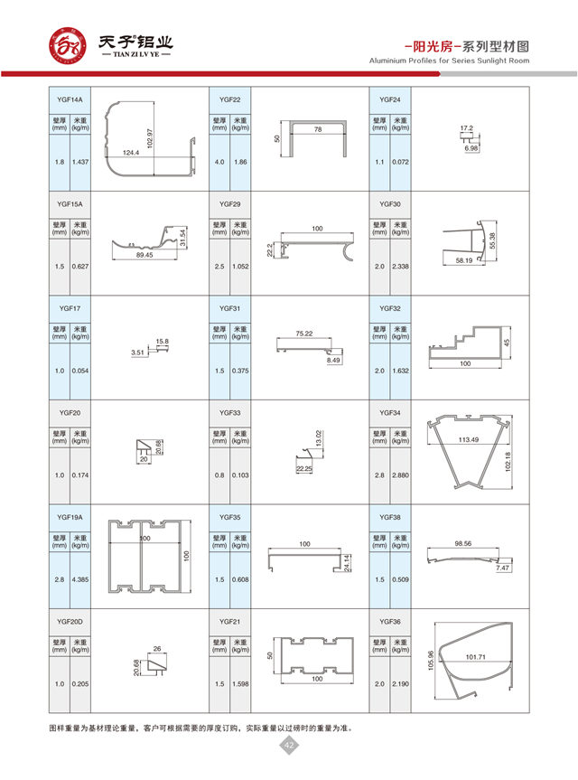 -阳光房-系列型材图