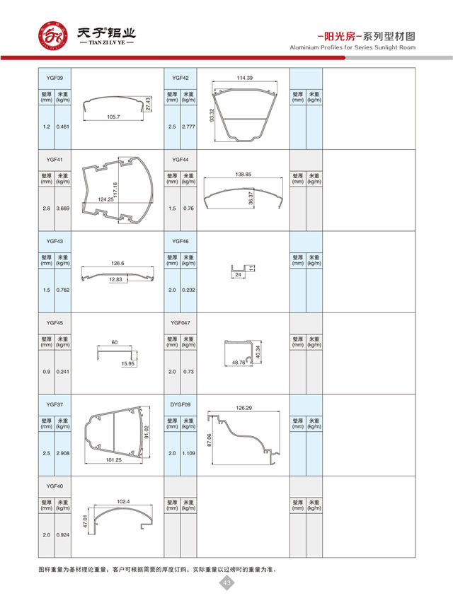 -阳光房-系列型材图